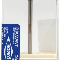 Diamante odontológico de precisión para uso en odontología, en caja transparente, ideal para trabajos detallados y clínicos, compatible con instrumentos de odontología de alta calidad.