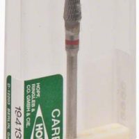 Huésped de odontología Carbide en caja de plástico transparente, ideal para procedimientos dentales y restauraciones personalizadas.