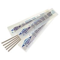 Archivo de instrucciones para esterilización de instrumentos odontológicos en formato de tiras indicadoras de autoclave, personalizadas para clínicas dentales.