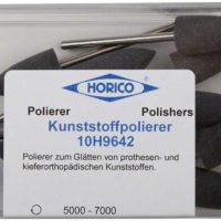 Polímero de alta calidad para alisar prótesis y componentes ortopédicos dentales, con accesorios en estuche compacto, ideal para odontología personalizada.