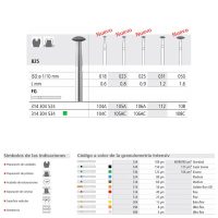 ISO 825 fresado dental, fresas odontológicas personalizadas para restauraciones y prótesis, compatible con diferentes tamaños y materiales. Innovación y precisión en odontología moderna.