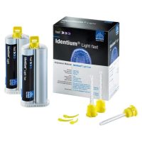 Identium Light fast material de impresión odontológica para rehabilitación dental, fácil de usar en aplicaciones dentales.