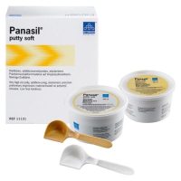 Pasta de modelar dental Panasil putty soft para impresiones odontológicas, alta precisión y elasticidad, ideal para clínicas dentales y laboratorios de prótesis personalizadas.