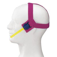 Cabezales de protección para odontología personalizados en rosa con visera y cinta ajustable para procedimientos dentales seguros.