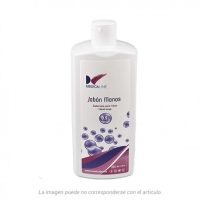 Jabón de manos en botella de 0.5L, ideal para higiene en clínicas odontológicas y otras instalaciones médicas. Producto personalizado de alta calidad en EXAmedic productos odontológicos.