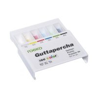 Gutta percha dental profesional en presentación de 100 piezas para obturación de conductos dentales, saludable y de alta calidad, ideal para odontólogos especializados.