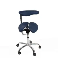 Soporte para la cabeza y cuello en odontología, ajustable y ergonómico, ideal para tratamientos dentales y ortodoncia, con estructura de metal y tapizado en material acolchado y resistente.