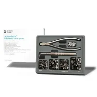 AutoMatrix retenedor de matrices dentales para odontología, con diferentes tamaños y accesorios para lograr ajustes precisos y personalizados en tratamientos dentales.