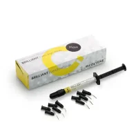 Alt: Tira de inyectores dentales para aplicación de productos odontológicos personalizados en clínicas dentales.