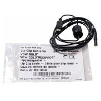 Cargador y cable de clip labial para dispositivos odontológicos VDW.GOLD, exclusivos para uso dental, con conexión USB y resistencia para esterilización.