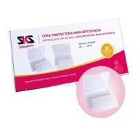 Cera protectora para ortodoncia en caja de 50 unidades, material de alta calidad para proteger brackets y alinear correctamente los aparatos ortodónticos.