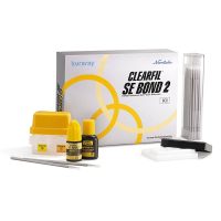 Kit de adhesivo dental universal Clearfil SE Bond 2 para tratamientos odontológicos, incluye componentes para adhesión y ortodoncia, perfecto para clínicas dentales y profesionales.