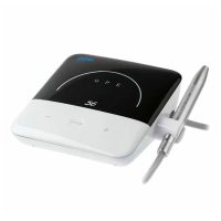 Medidor digital de conductividad para odontología, con pantalla táctil y puntero de precisión, ideal para mediciones odontológicas personalizadas y confiables.