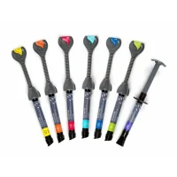 Colgantes odontológicos personalizados para instrucciones y señalización en clínicas dentales, con diferentes colores y etiquetas para una mejor identificación.