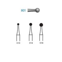 Pulidor dental con esfera de carburo de tungsteno para odontología, variedad de tamaños de 010, 014 y 018 para ajuste y acabado de restauraciones.