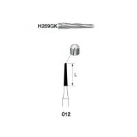 H269GK fresas odontológicas de alta precisión para restauraciones dentales.