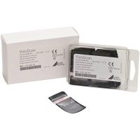 Alto texto: Regulador de protección para productos dentales ViewScan, caja de protección ligera y duradera, ideal para odontología, conforme a normas CE, fabricado en EE.UU.