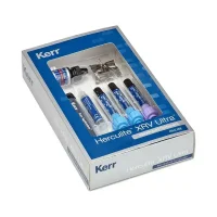 Hercluite XRV Ultra conjunto de productos odontológicos personalizados para restauraciones dentales, incluyendo microabrasión y composites nanohíbridos, ideal para profesionales dentales.