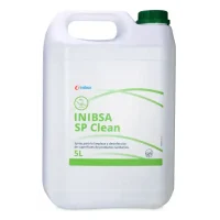 Inibsa SP Clean para limpieza y desinfección de superficies en clínicas odontológicas, en envase de 5 litros, ideal para productos odontológicos personalizados, eficaz y seguro.