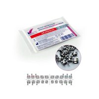 Brackets metálicos mini para aparatología dental, sistema ortodóncico personalizado, alta calidad y precisión en tratamiento dental.