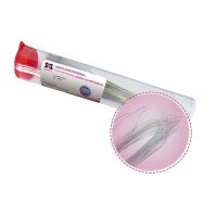 Lágrimas de acero preformadas para odontología, en envase de 1000 unidades, ideales para personalizar prótesis y fijaciones dentales.