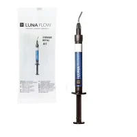 Syringe de composite fluido universal LUNA FLOW SDI para odontología, con recarga A1 y agujas flexibles, ideal para adjuntos personalizados y restauraciones dentales precisas.