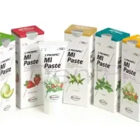 Barras de pasta MI Paste para tratamientos odontológicos personalizados, con diferentes sabores y funciones para mejorar la salud bucal.