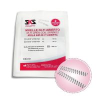 Muelles Ni-Ti abiertos para ortodoncia, pack de 2 unidades, ideales para tratamientos dentales personalizados y profesionales.