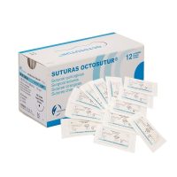 Barras de sutura quirúrgica OCTOSUTUR® en paquete con 12 unidades, para suturas odontológicas y médicas, fabricadas con materiales de alta calidad y precisión para cirugías dentales y médicas.