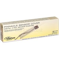 Pinnacle Sensor Cover para sensores digitales de rayos X, protección desechable para evitar contaminación cruzada en procedimientos odontológicos.