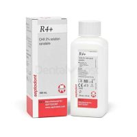 R4+ solución de canal radicular para tratamientos odontológicos, realizada por Septodont, en botella de 100 ml, para pulpitis y endodoncias.