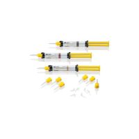 Altesa de jeringas de odontología con cartuchos de silicona y componentes personalizados para tratamientos dentales precisos.