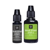 Riva Star productos odontológicos personalizados para blanqueamiento dental, con dos pasos y en diferentes volúmenes, ideales para tratamientos estéticos orales.