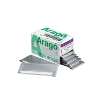 Aragó suturas quirúrgicas de acero inoxidable para odontología, esterilizadas, en paquetes sellados, ideales para cirugías orales y dentales, precisión y calidad profesional.
