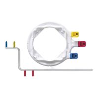 AR non gamo artificiale personalizado para prótesis dentales, con componentes de colores para una fácil identificación y ajuste. Herramienta esencial en odontología para adaptaciones precisas y seguras.