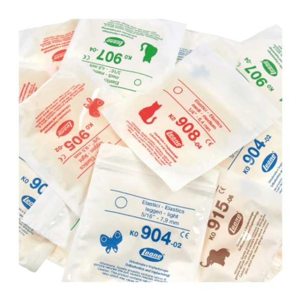 Elásticos Intraorales 2,5OZ. a 6,5OZ- Bolsas de 10x100u. Leone